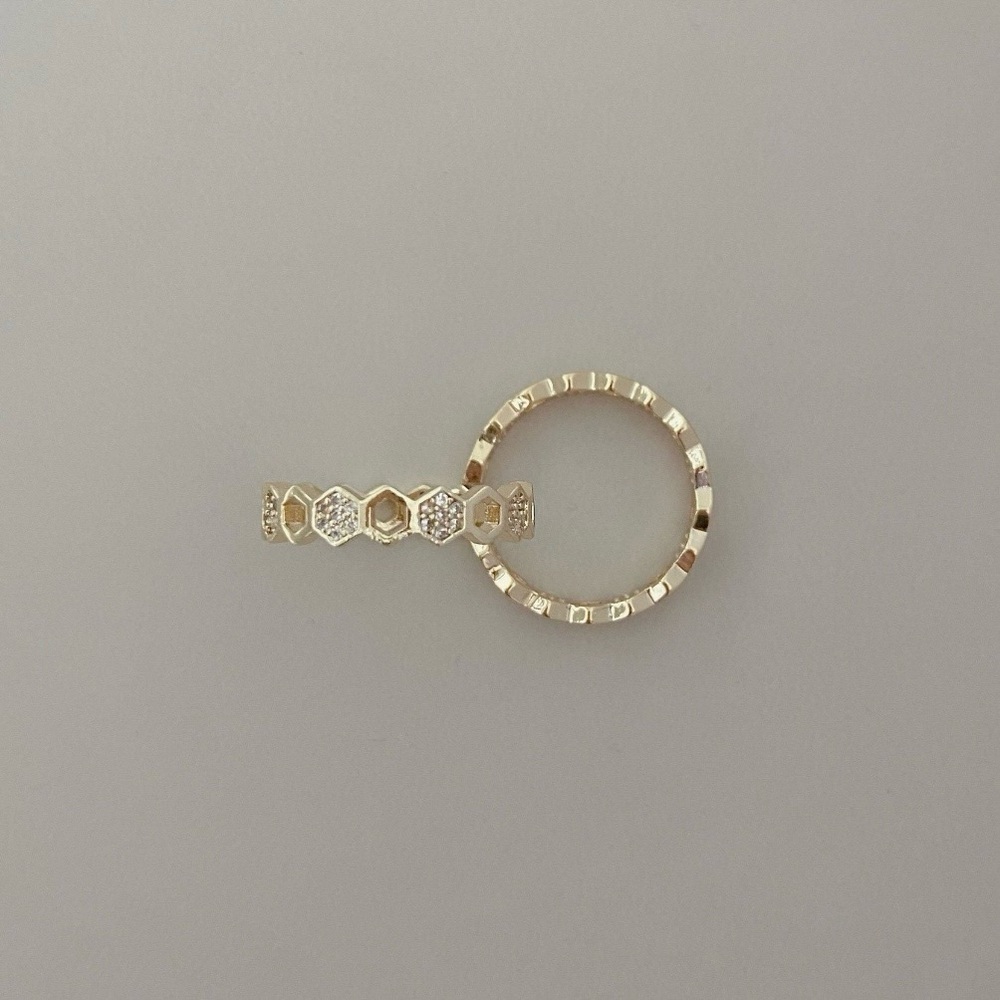 Honeycomb Open Band Ring